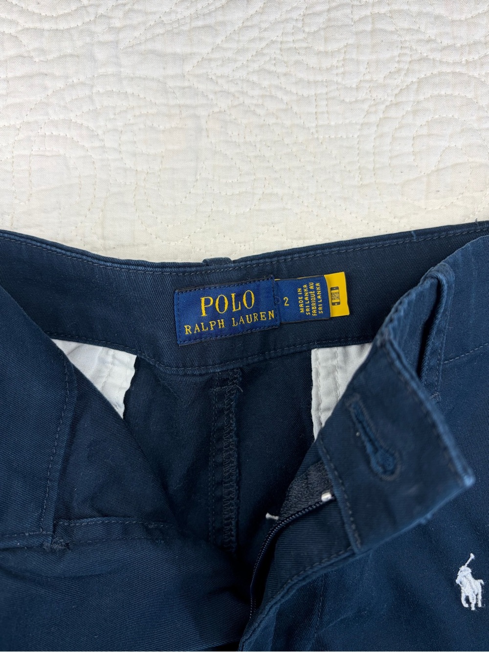 Ralph Lauren Navy Polo Embroidered Women’s Shorts - Picture 3 of 7